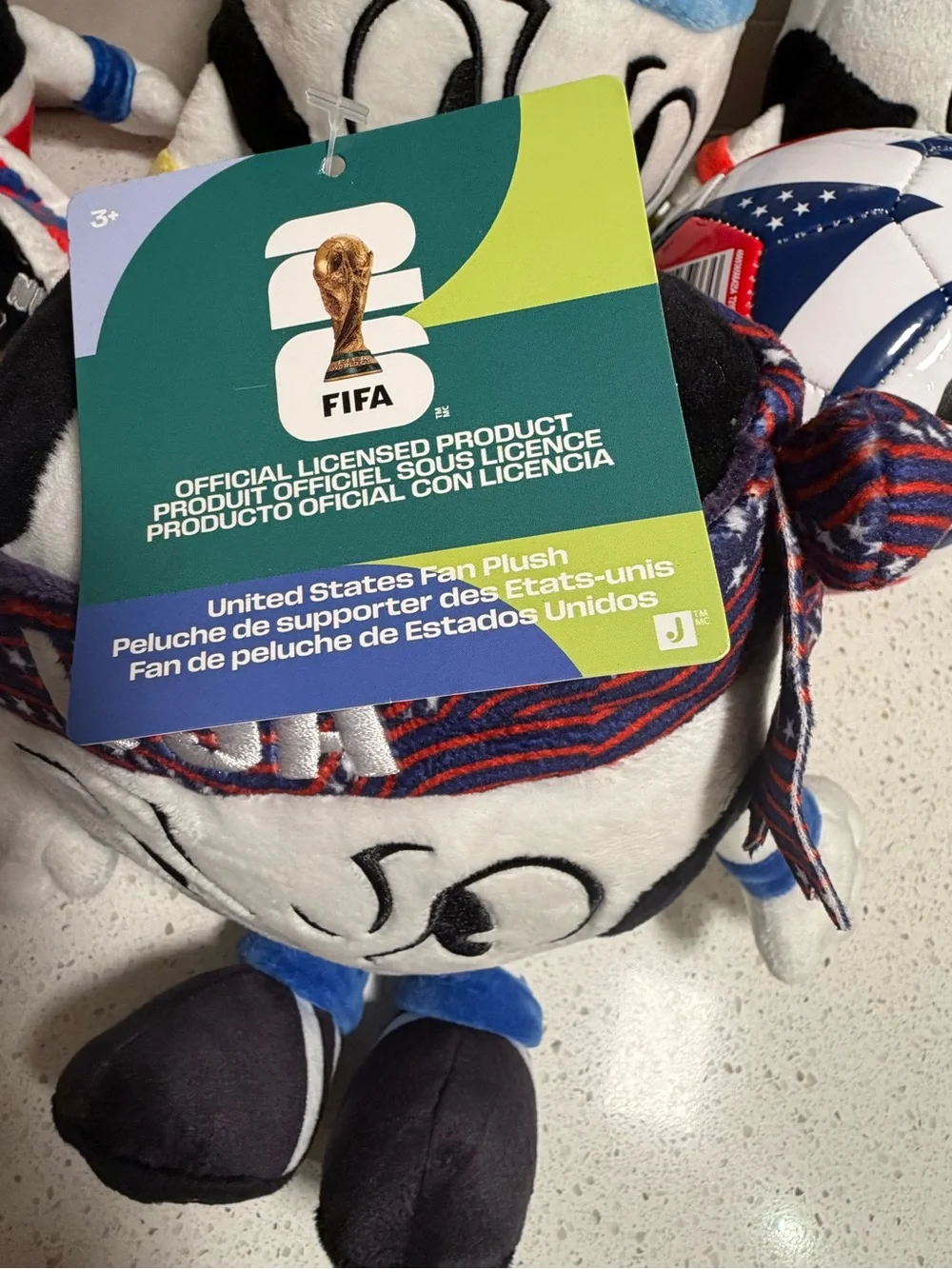 Jazwares FIFA World Cup 26 USA Plush Soccer Ball Collectibl 🇺🇸LAST ONE AVAILABLE - Picture 3 of 11